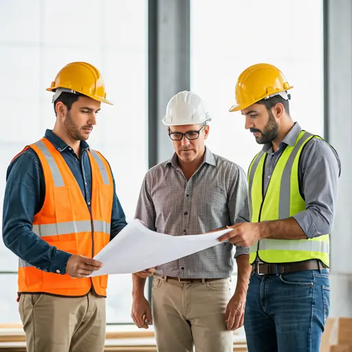 Narayanasamy Industries scaffolding team at a construction site in Chennai